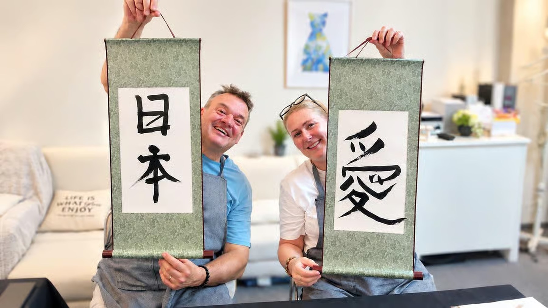 Handmade Japanese hanging scrolls